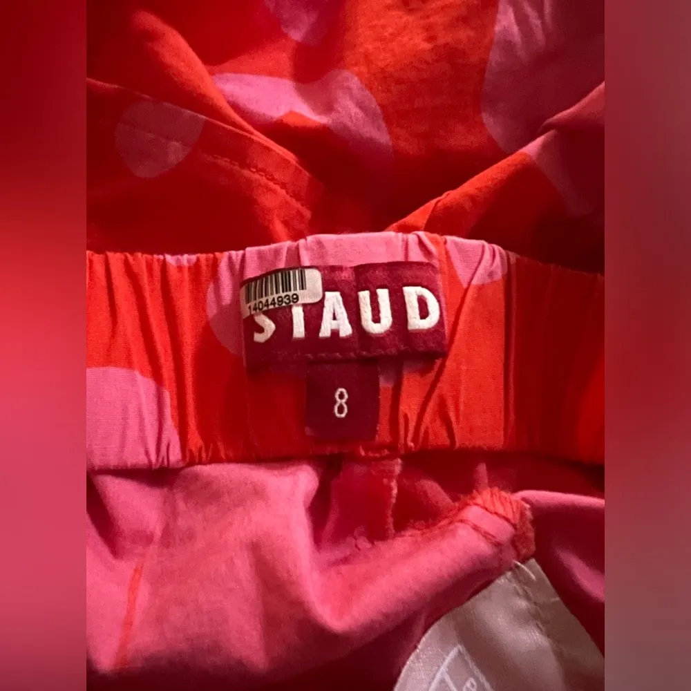 STAUD Georgia Floral Cotton Romper Red Size 8 - Image 8