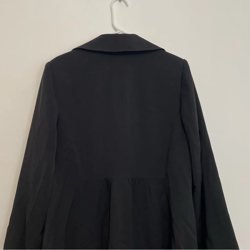 LANE BRYANT Plus Size Solid Black Three Button Long Duster Work Blazer or Jacket - Image 12