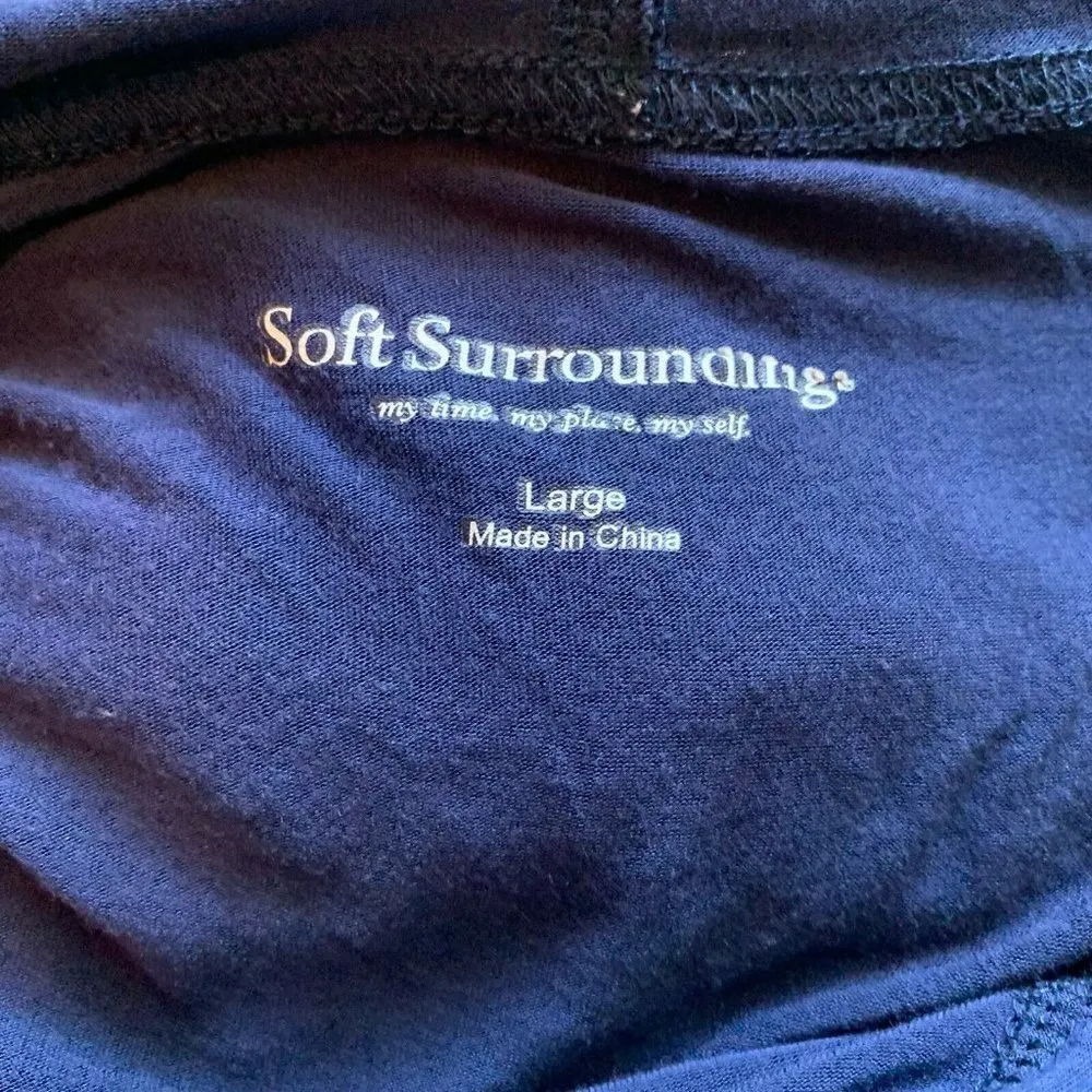 Soft Surroundings Blue Solid Hooded Tunic - Image 5