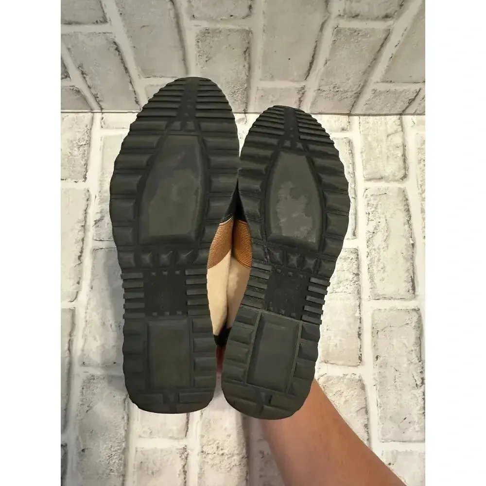 Steve Madden Artic Fashion Sneakers Women's Size 7.5 Copper Black Beige Cut Out - Image 10