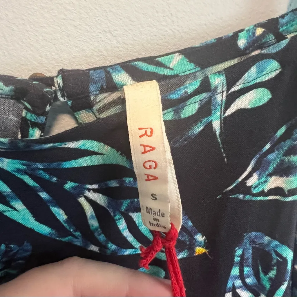 Raga Tropical Leaf Print Dress Size Small - Image 5