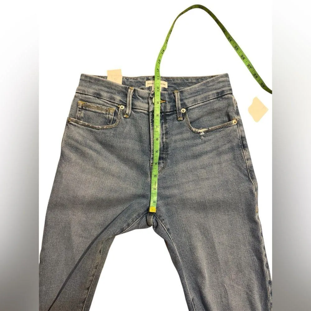 Good American Good Classic Distressed Jeans Size 2 / 26 NWT - Image 2