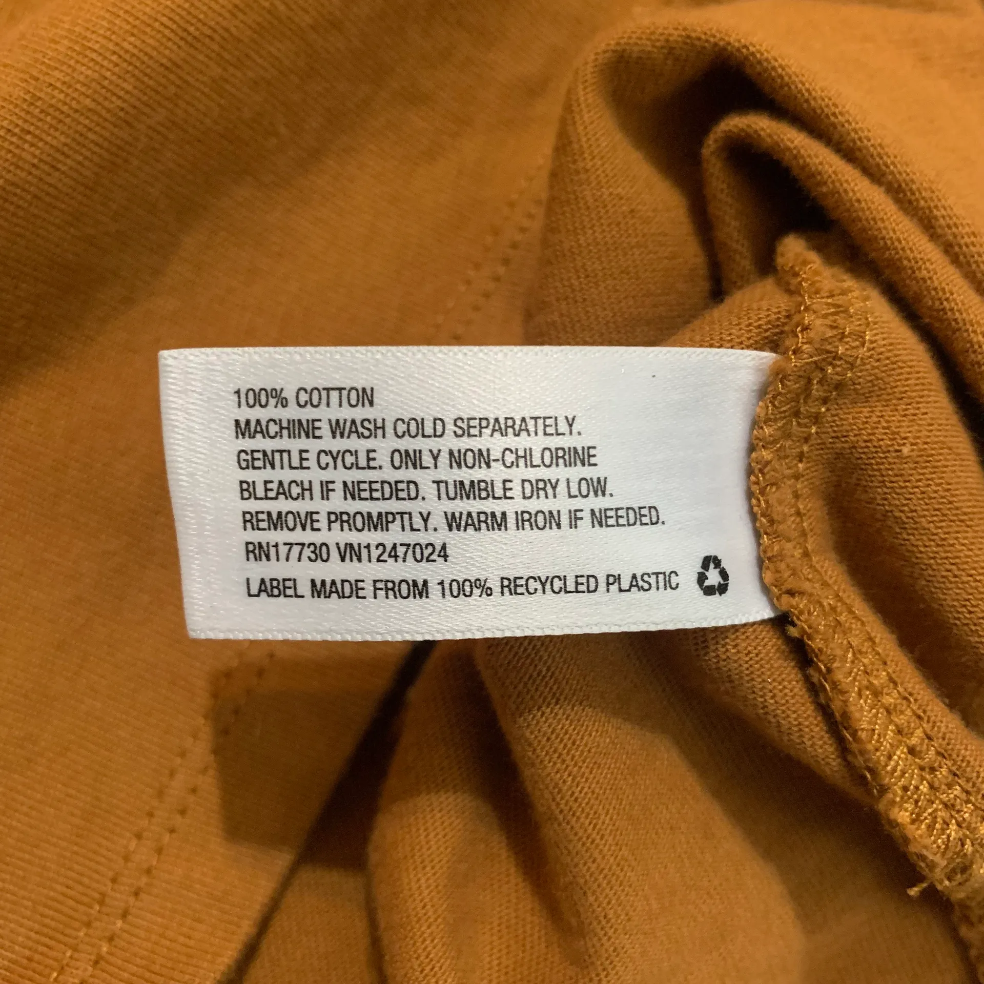 Saddle Brown Eyelet 3/4 Puff Sleeve Crew Neck Casual Blouse - Image 5