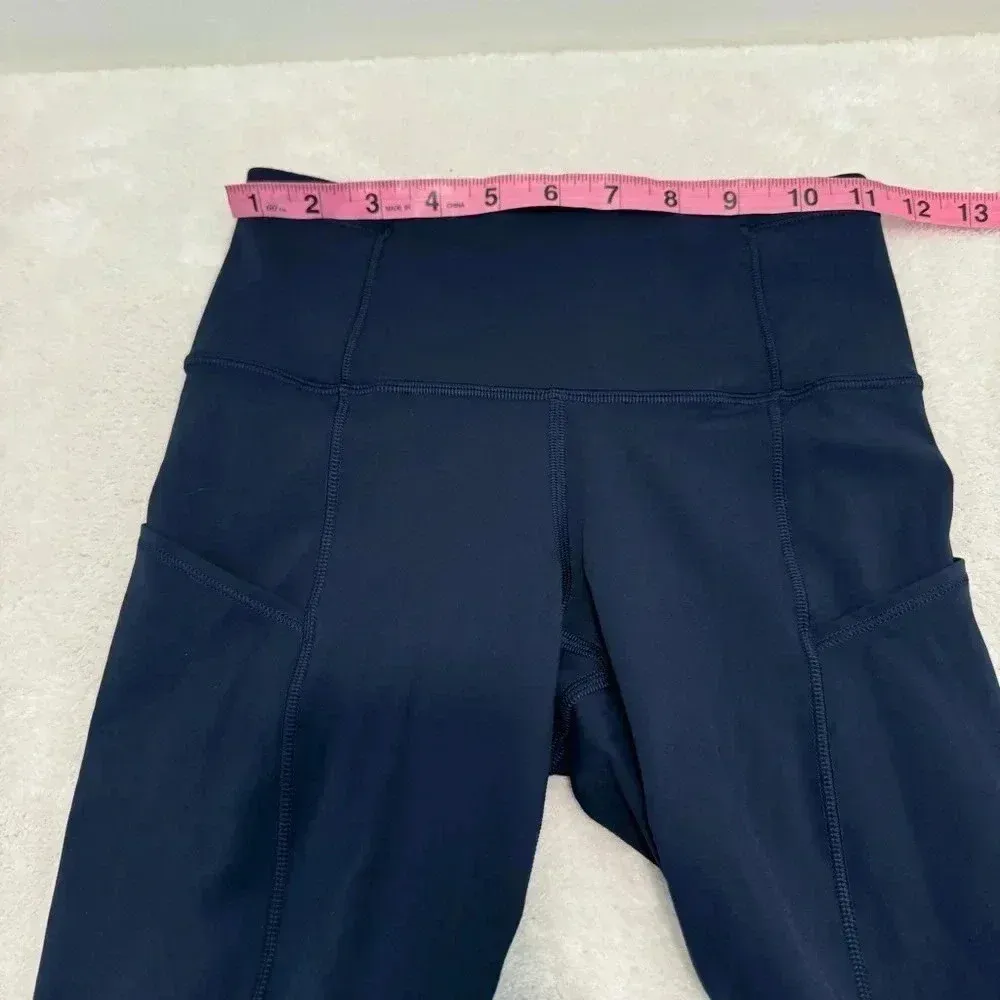 Lululemon Fast & Free Crop (19") in Midnight Navy  size 2 - Image 11