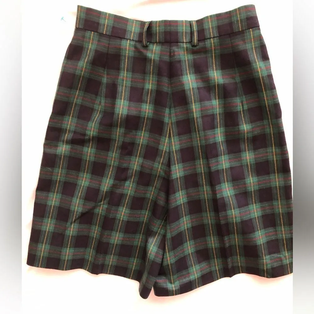 Laurel Green Blue Plaid High Waisted Bermuda short Size 36 - Image 6
