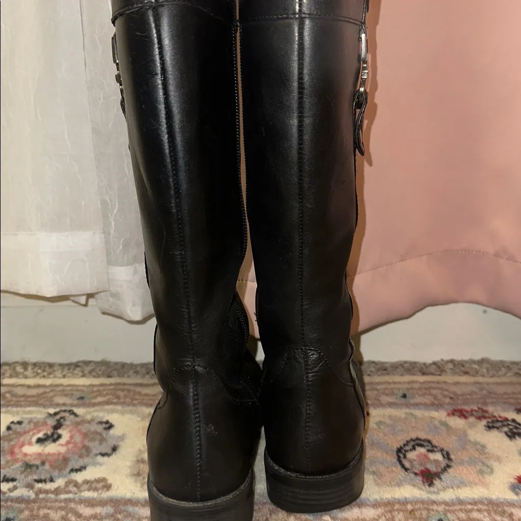 Anne Klein  Black Leather boots 5M - Image 4