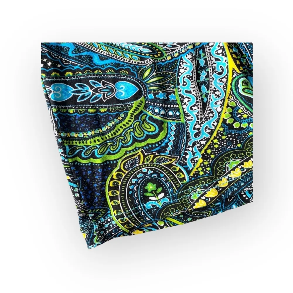 new Papillon Blanc 🝮 Shaped Halter Bustier Top 🝮 Floral Paisley Print 🝮 Blue - Image 2