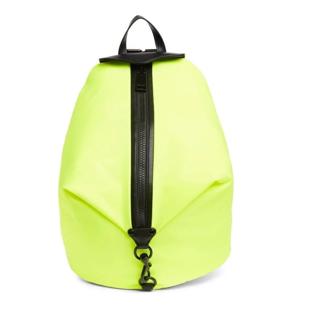 Rebecca Minkoff Julian Jumbo Zipped Nylon Backpack, Designer Neon Yellow, NWT‎ - Image 6