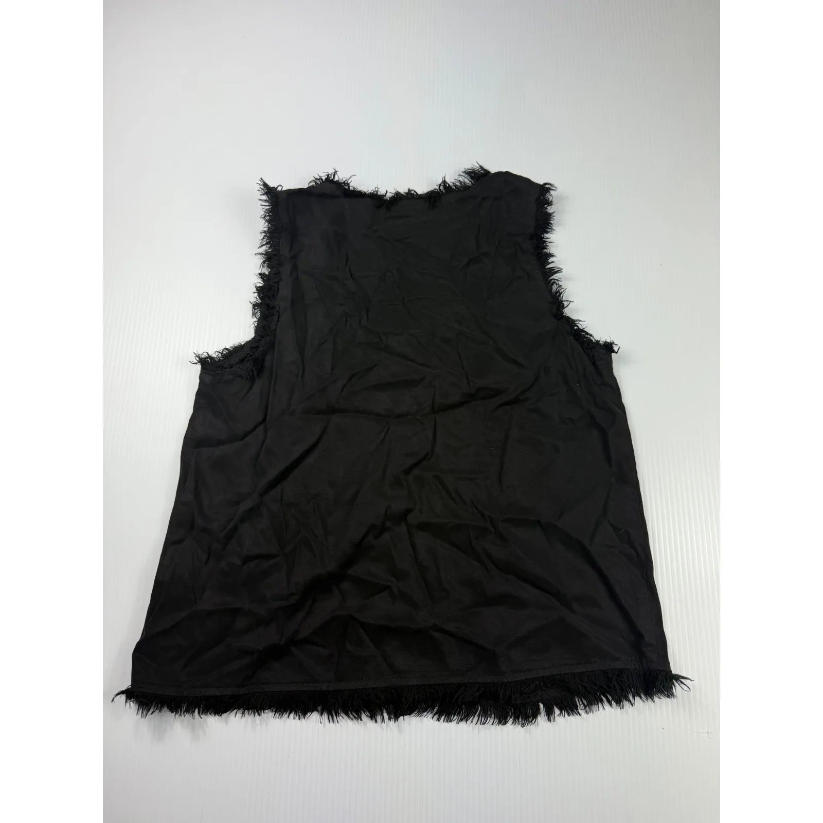 Maven West Fringe Tank Top Sleeveless V-Neck Casual Black Size‎ S - Image 5