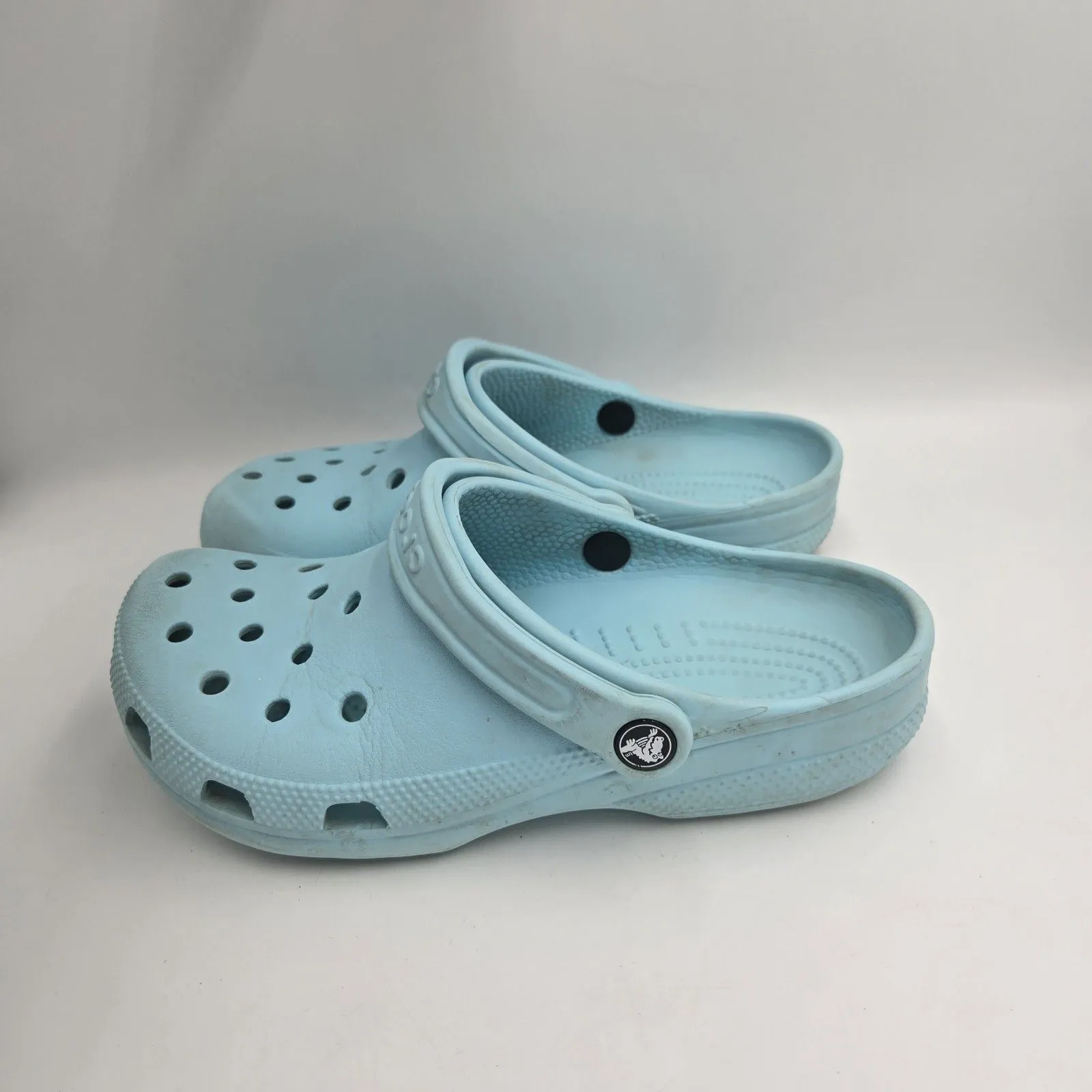 Crocs Classic Clogs Light Blue Mens 6 Womens 8 Unisex Slip On Comfort Shoes - Image 3