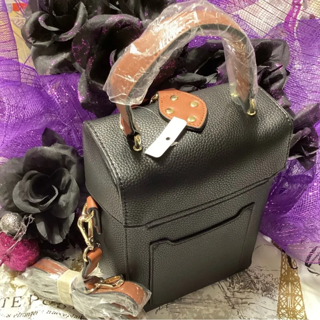 Elegant Black and Brown Women's Bag - Image 5