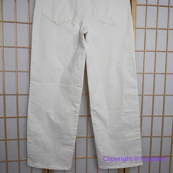 Madewell The Tall Perfect Vintage Wide-Leg Crop Jean Tile‎ White, 30 TALL - Image 10