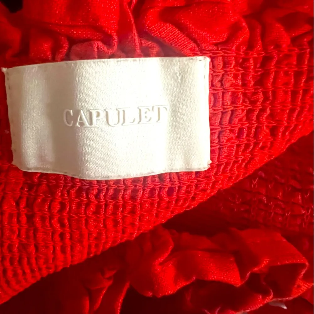 CAPULET McKenna Smocked Bandeau Top, Orange Size M - Image 7