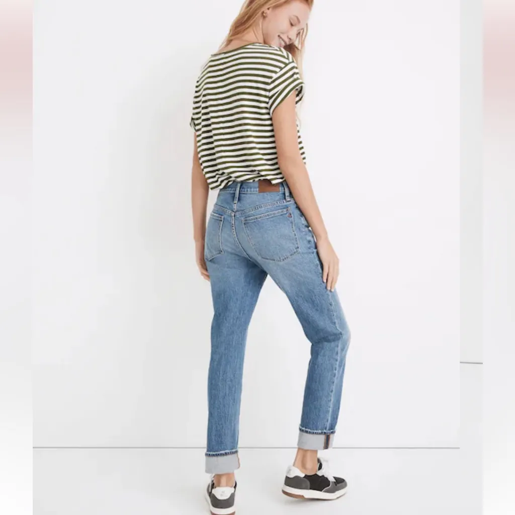 NWT Madewell Women's Straight Leg “Tomboy” Jeans in Light Blue - Image 3