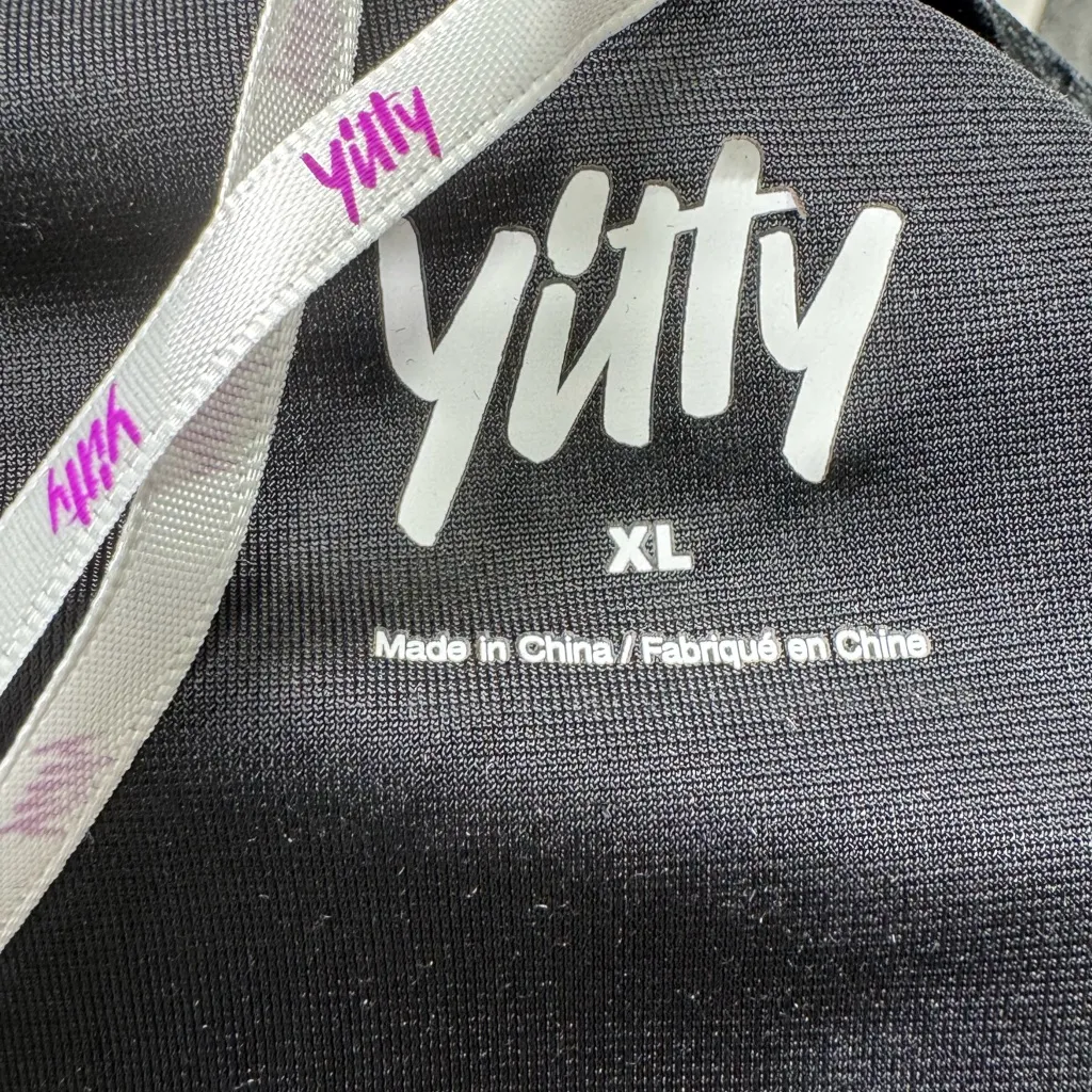 YITTY  Black Velvet Long Sleeve Stretch Top Size XL - Image 8