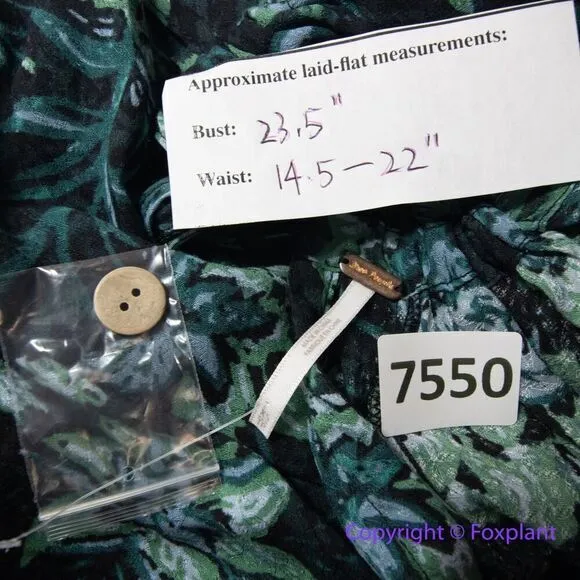 New! Free People Dance‎ ‘Til Dawn Green Black Floral Romper, size XS - Image 14