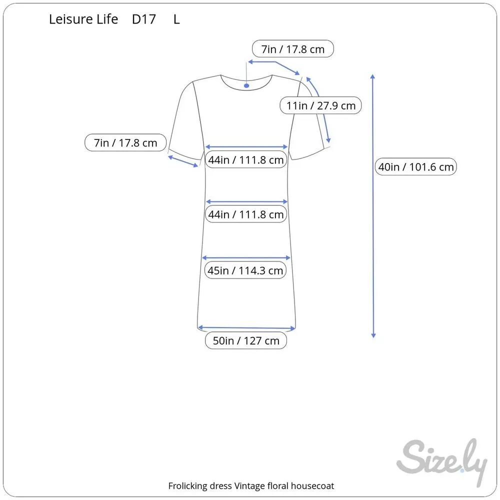 Frolicking dress Vintage floral housecoat pastel pink blue yellow Size L - Image 2