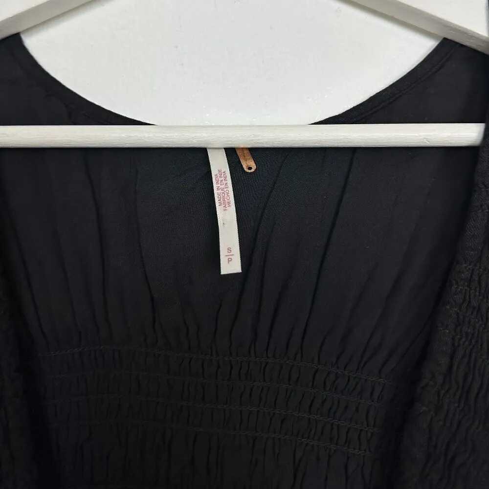 FREE PEOPLE String of Hearts Cutout Maxi Dress in Black Size Small - Image 5