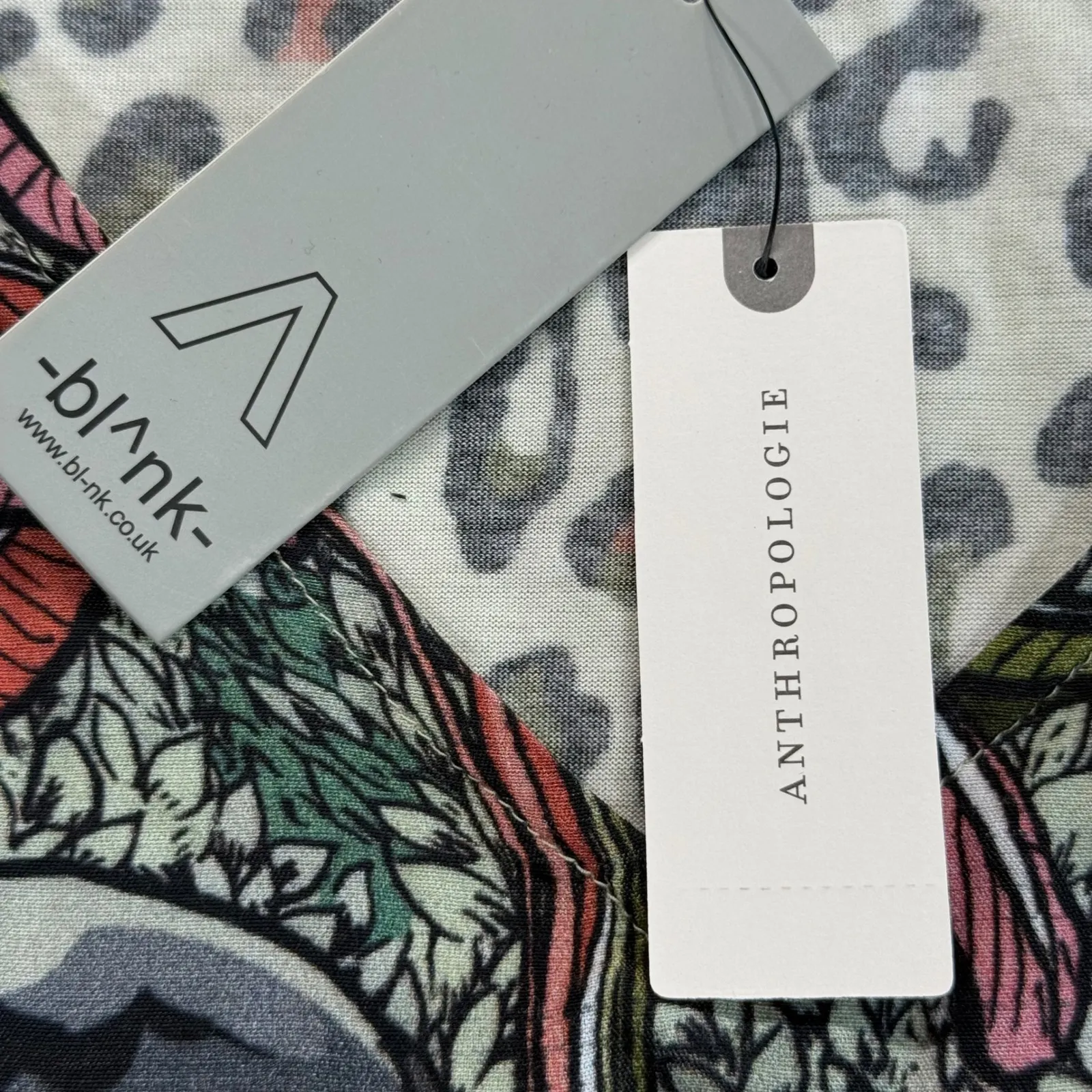 Blank London Animal Print‎ Blouse Elephant Safari Balloon Sleeve Top Large Tan - Image 5