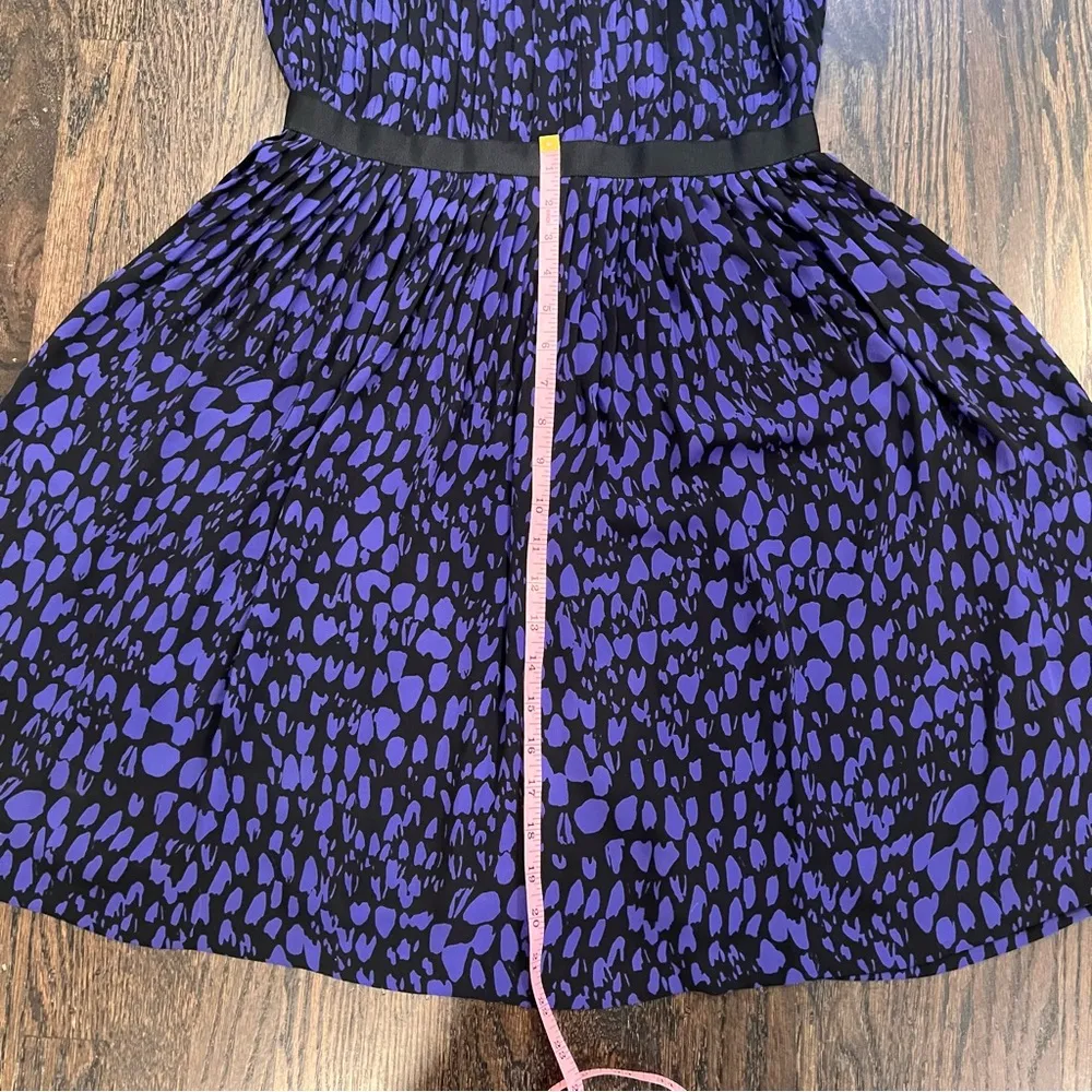 LOFT Purple and Blue Midi Pleated Dress - Image 5