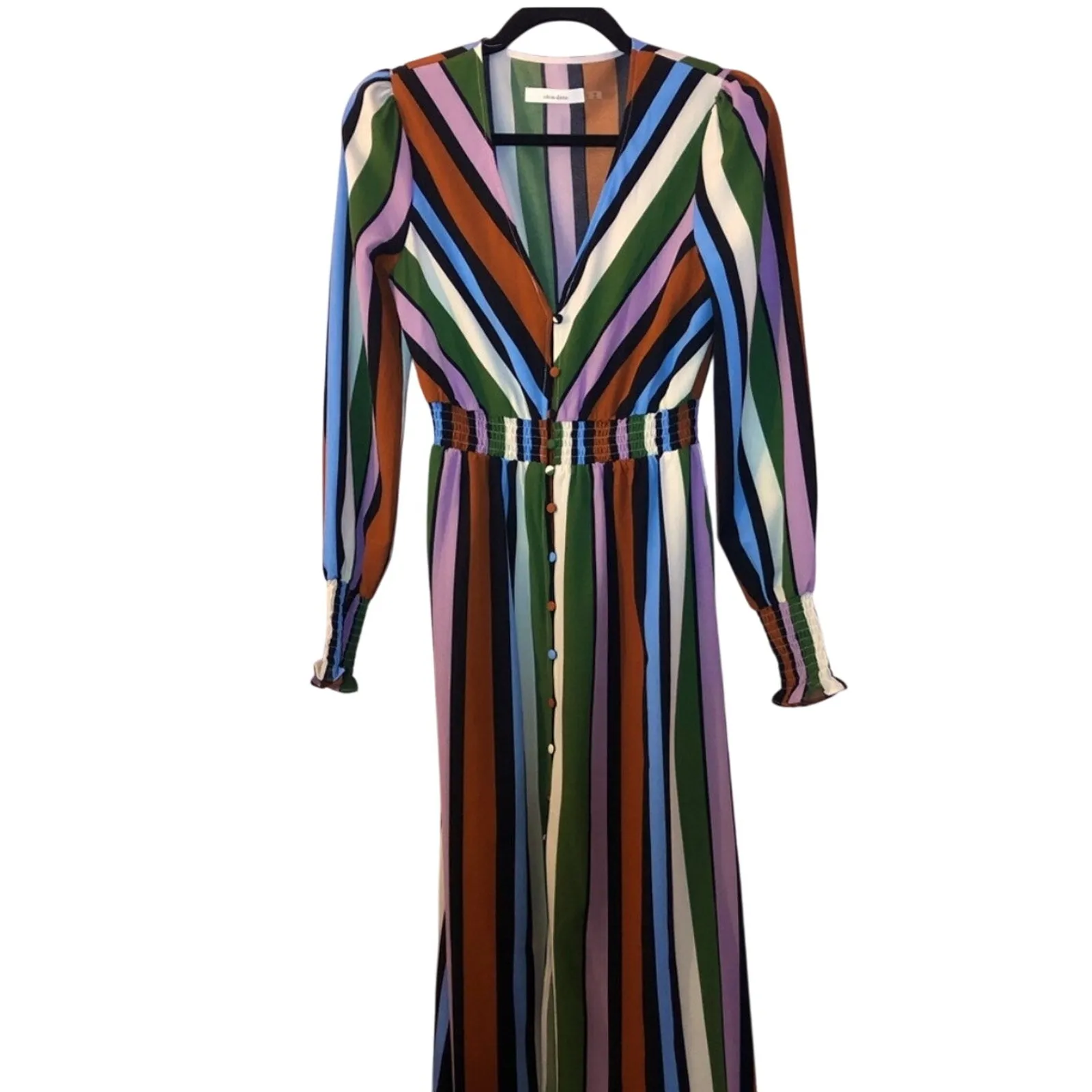 Lulus Multi Striped Button-Up Midi Dress - Image 6