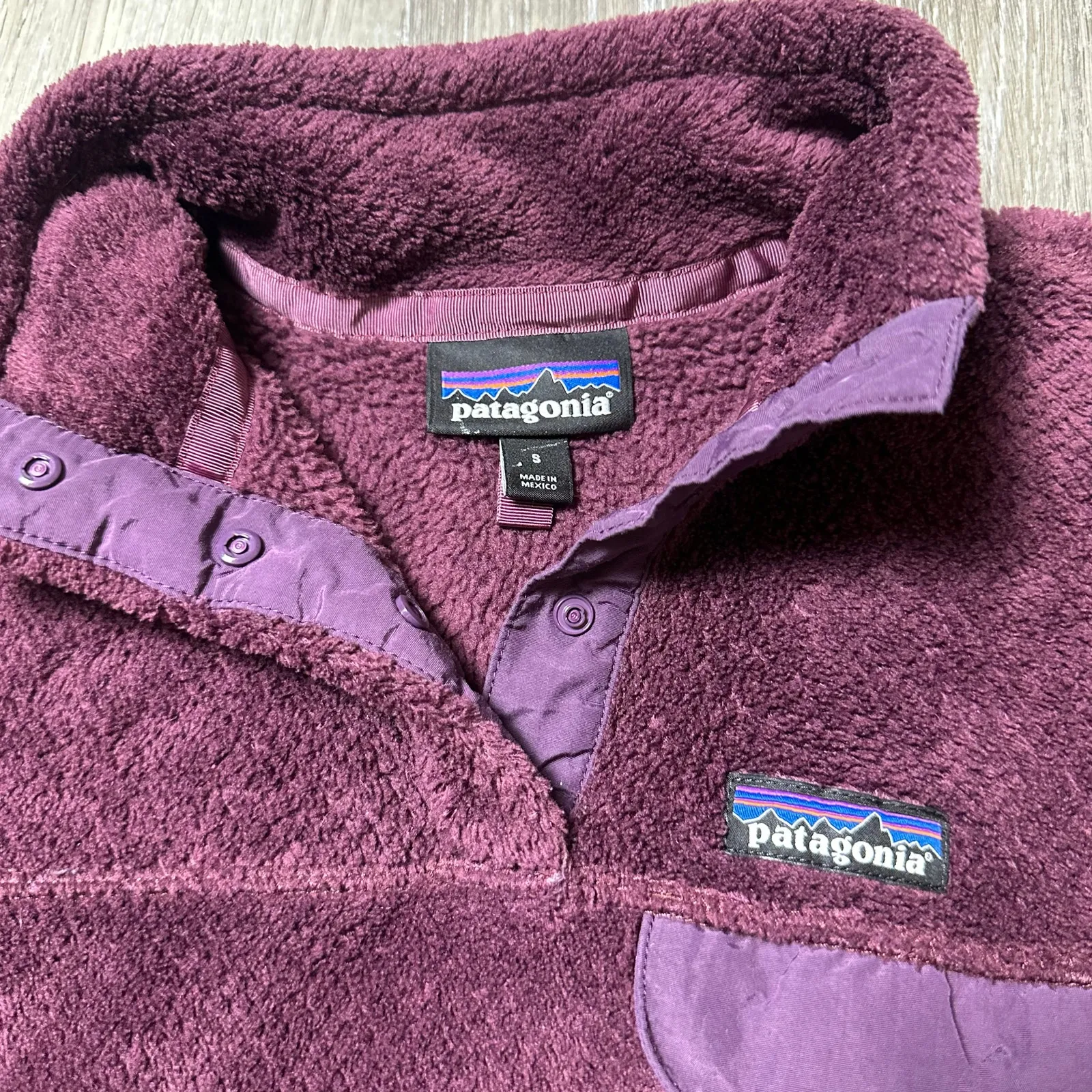Patagonia Re-Tool Half Snap Pullover Dark Purple/Burgundy - Image 3