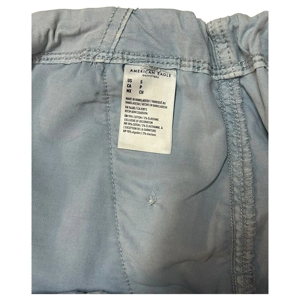 New Old Navy Pants Womens S Parachute Stretch High Waist Ankle Joggers Blue - Image 10