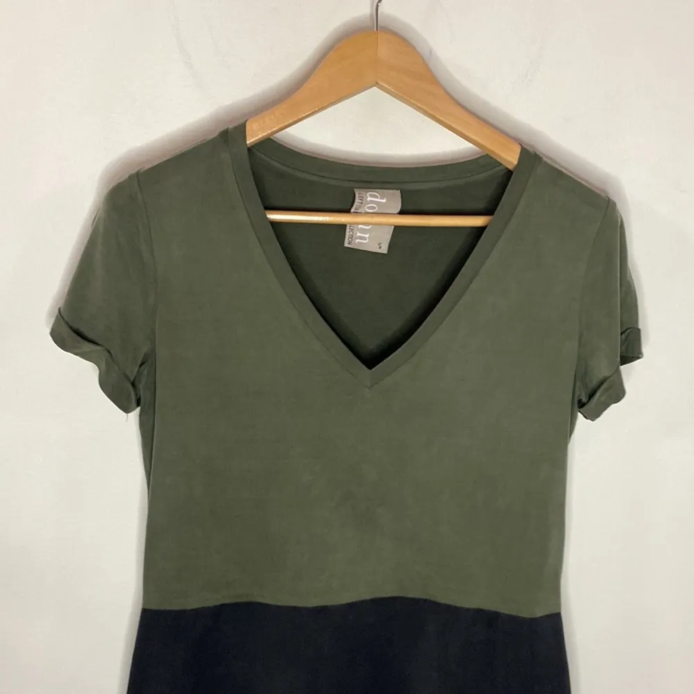 Anthro Dolan Left Coast Horizon colorblock dress in green and black combo sz S - Image 4