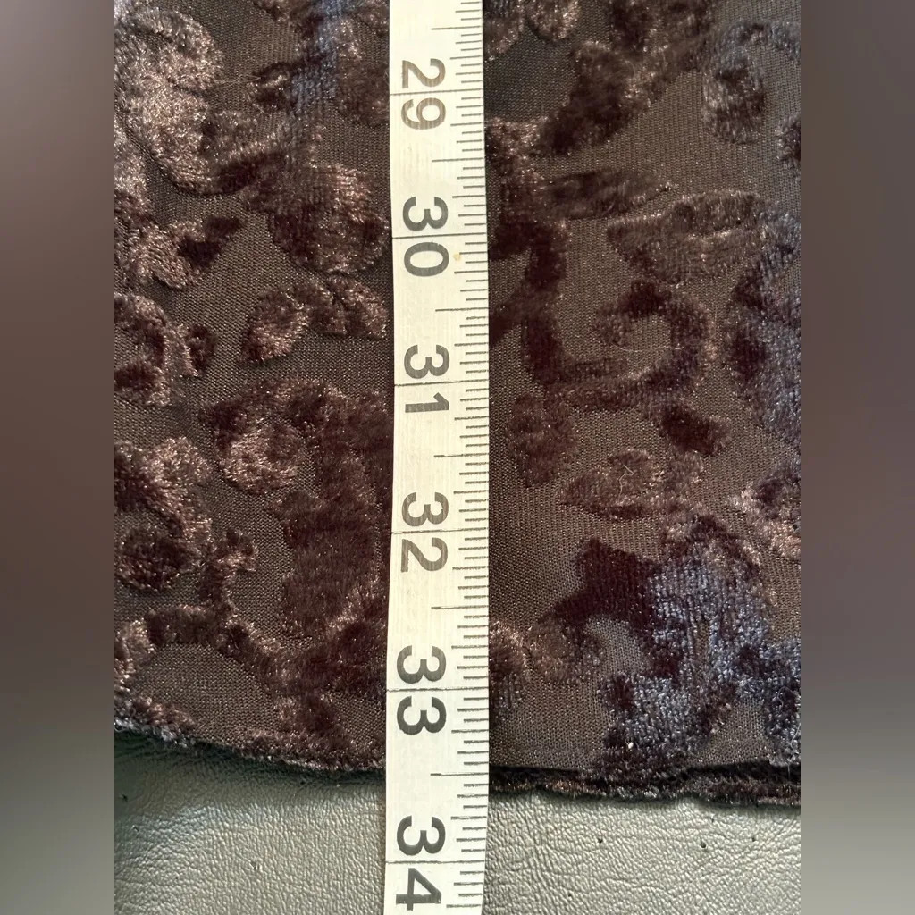 Rachel Zoe size Small Elegant Black Velvet Tooled Dress - Image 14