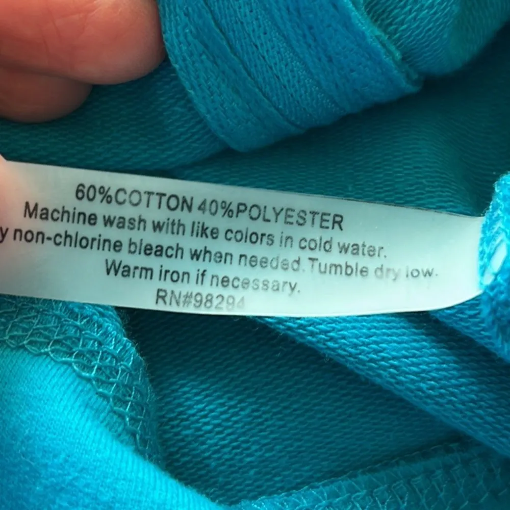 Turquoise Matching Jacket Sweatpants Set Comfy Teal Blue - Image 13