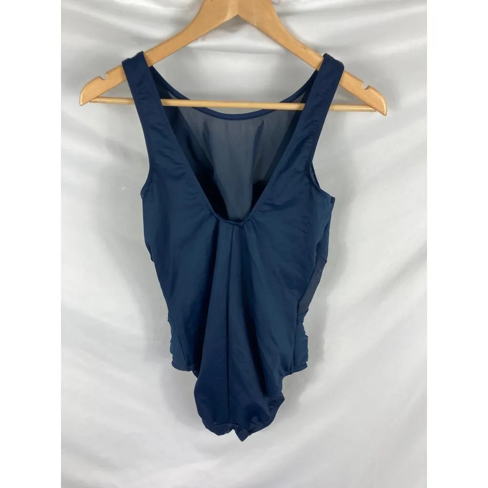 Miraclesuit Illusionists Palma One Piece Swimsuit Blue Size 12 - Image 5