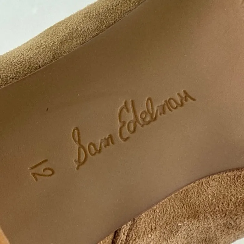 Sam Edelman Paige Women's Brown Suede Square Toe Zip Up Ankle Chelsea Boots 12 - Image 5