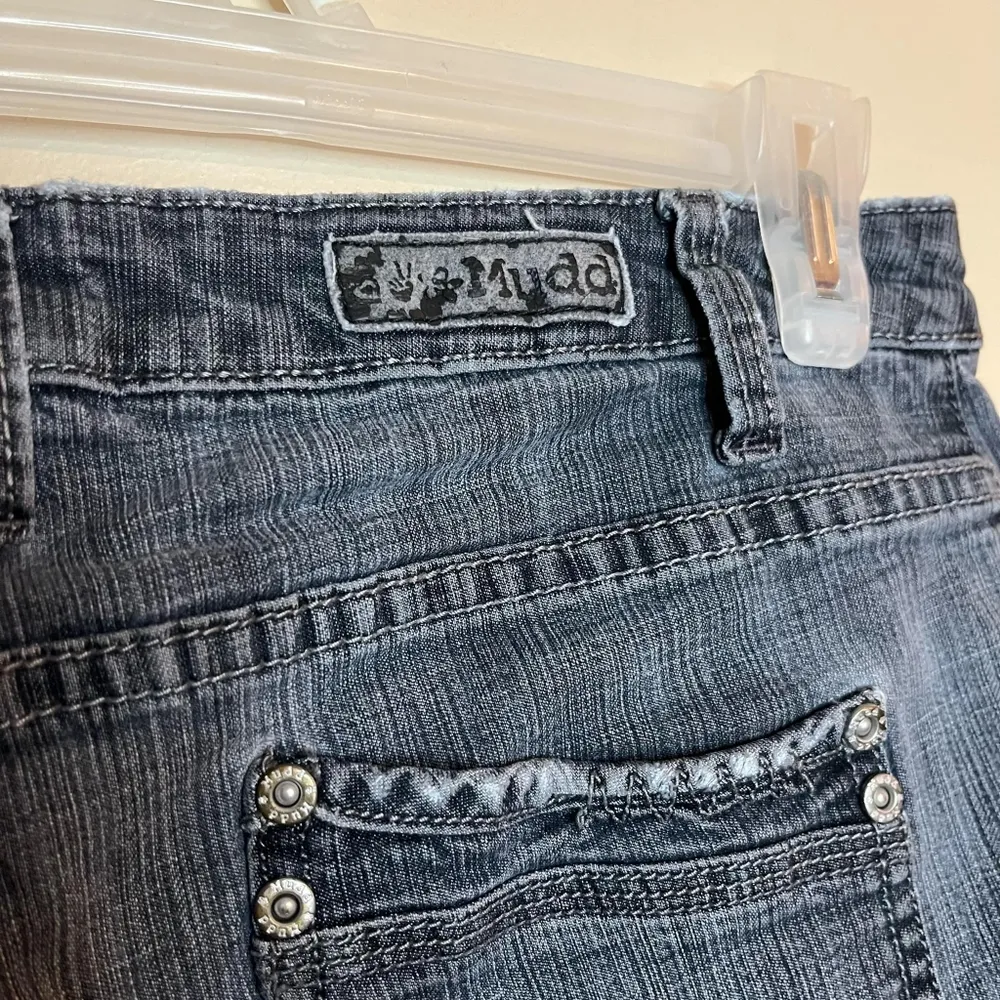 Mudd Y2K Low Rise Distressed Flare Leg Pants - Image 4