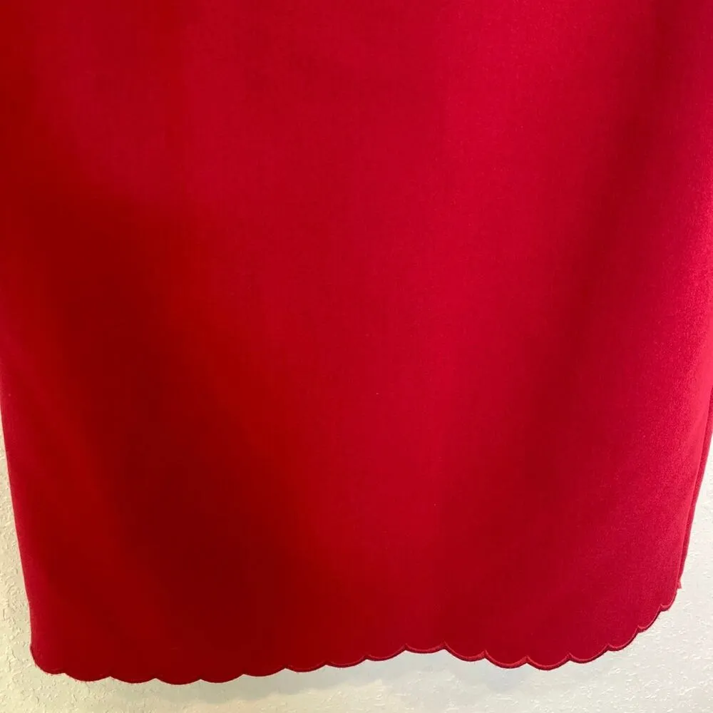 Kate Spade Scallop Grommet Mini Shift Dress Deep Russet Jewel Neck NWT Sz 2 - Image 4