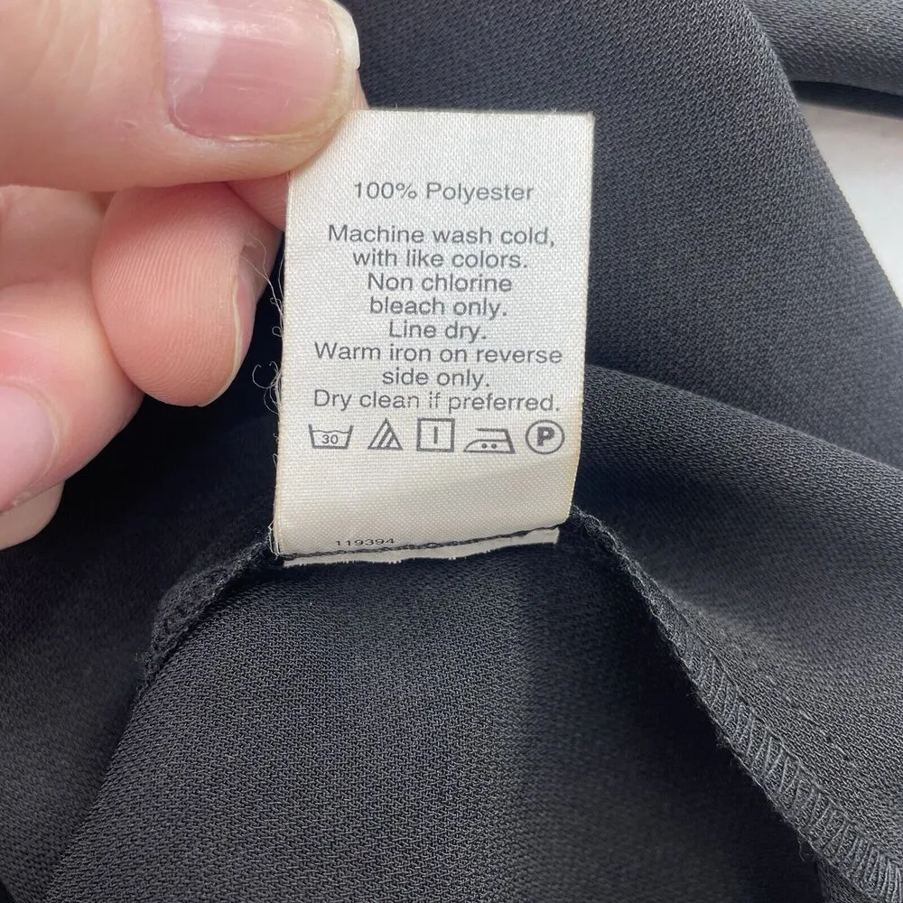 J. Crew Factory Small Off The Shoulder Top Black with Tie Sleeve Detail H1070 - Image 10