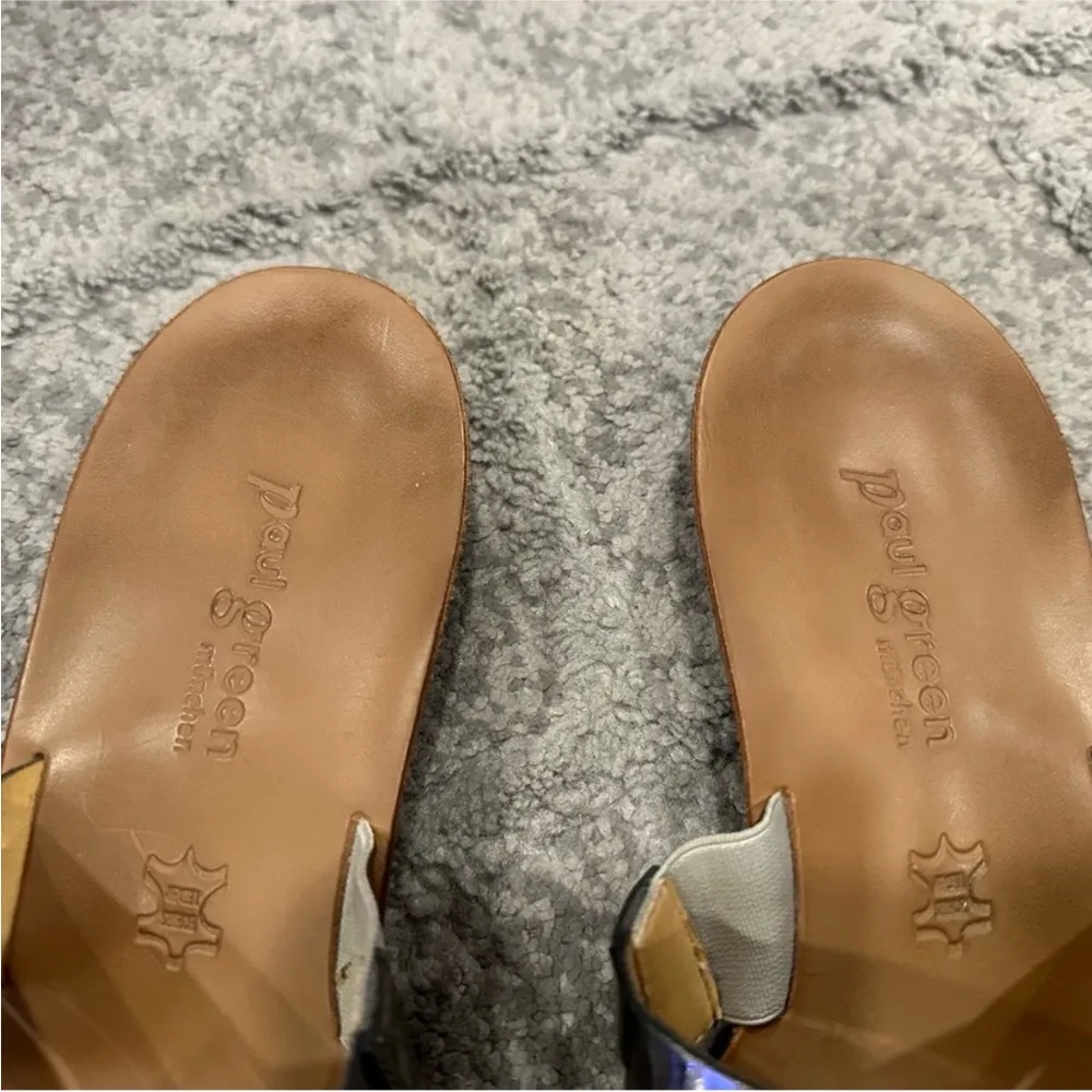 Paul Green Munchen Strappy Leather Slides Slip On Size 6 - Image 3