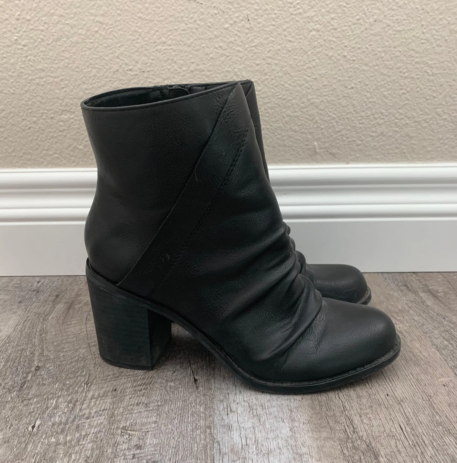 Universal Thread Faux Leather Ankle Booties - Image 2