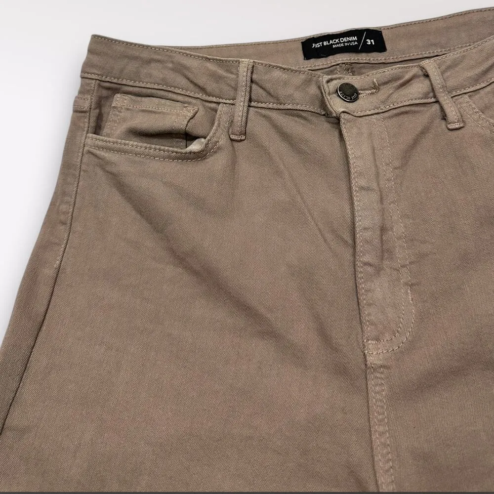 Denim Flared Brown Jeans Distressed Raw Hem 31 Women's Pants Casual - Image 3