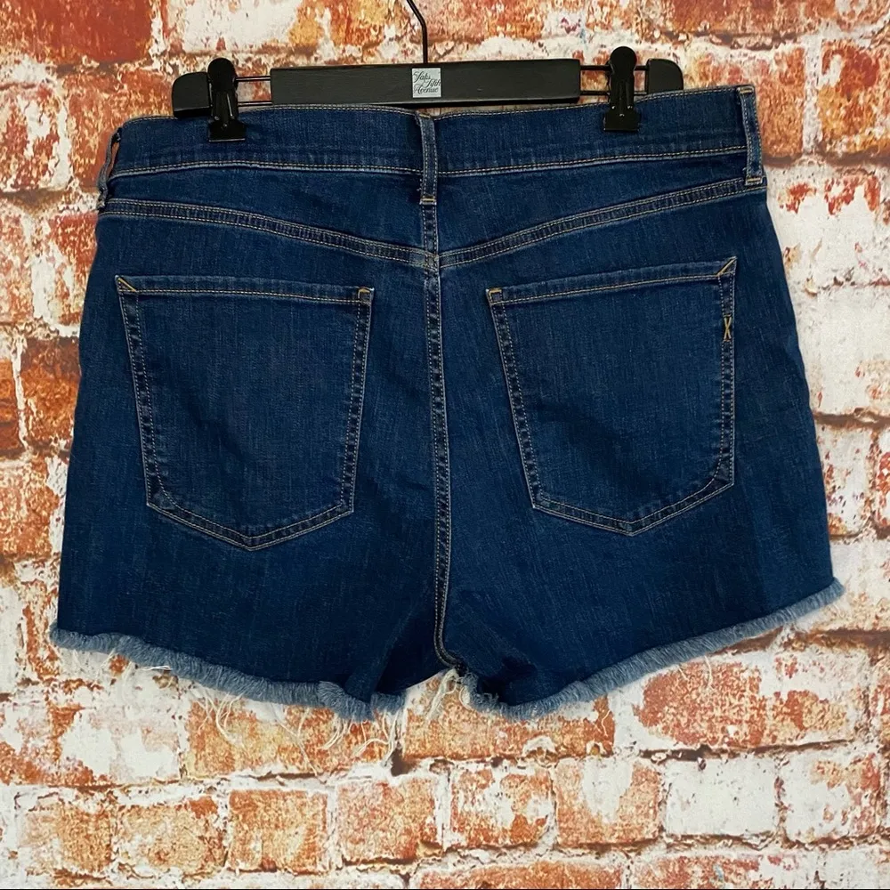 Express Shortie Vintage Super High Rise Western Denim Jean Shorts 12 Cutoff - Image 5