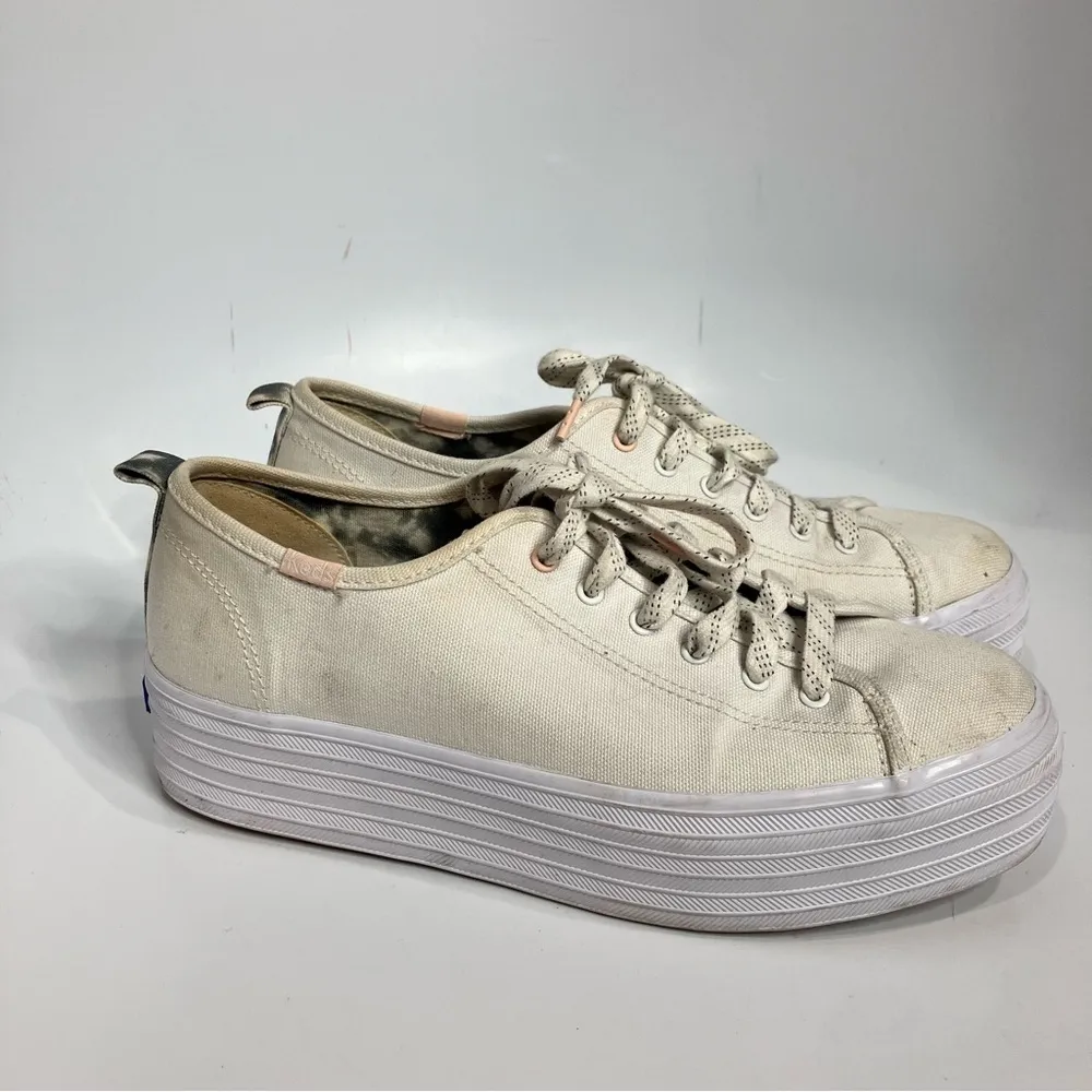 Keds‎ Triple Up white canvas platform Sneakers size 8.5 - Image 5