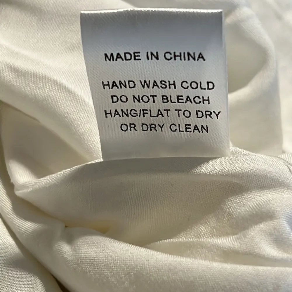 ODDY medium womens shift dress short embroidered floral design short sleeve FLAW White - Image 12