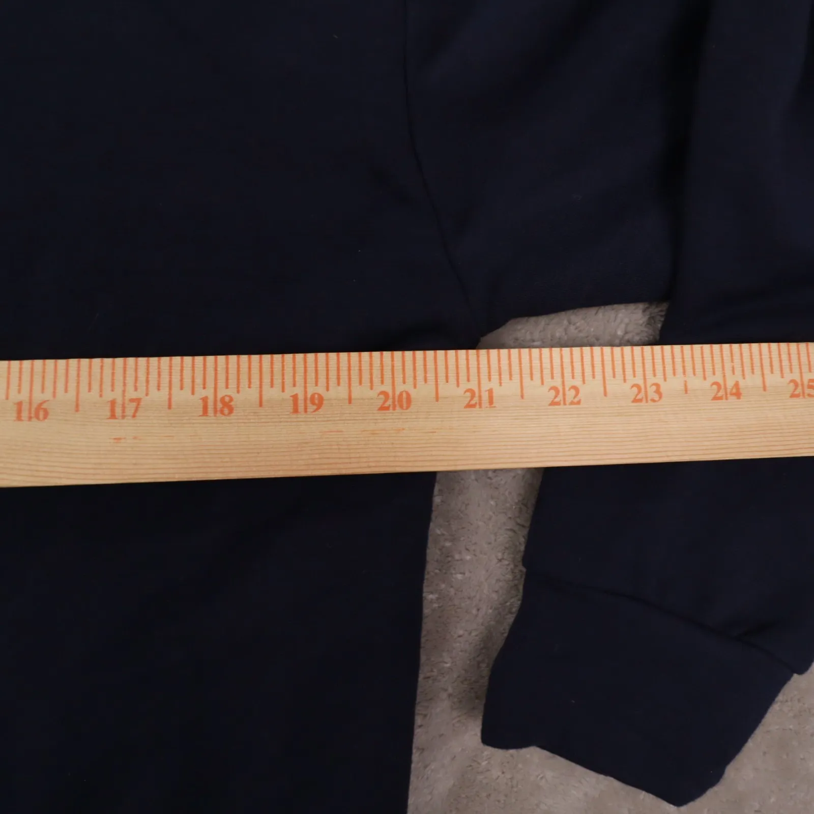 Quince Supersoft Long Sleeve Hoodie Sweatshirt Navy Blue Women's XS Lounge - Image 5