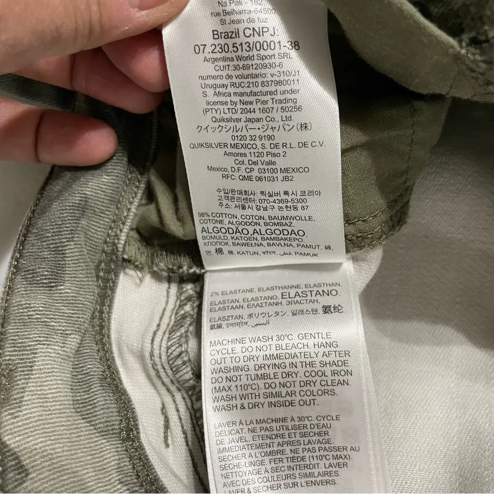 Roxy Sunstrippers Camo Ankle Zip Skinny Jeans Size 26 - Image 10