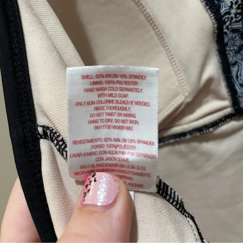 Merona Halter Floral Halter One Piece Bathing Suit Size XL - Image 7