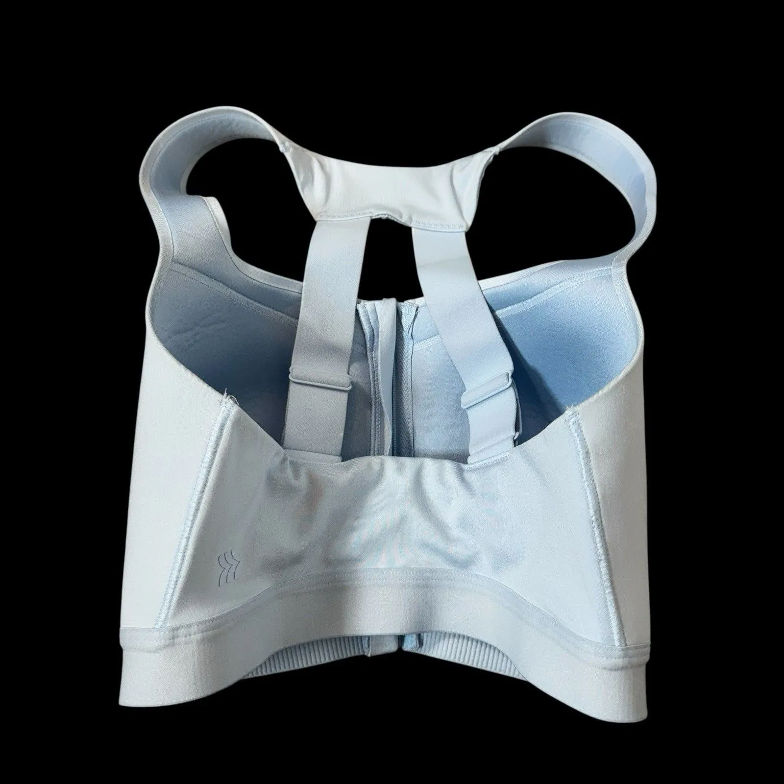 All in Motion Womens 34D Sculpt High Support Zip Front Sports Bra Light Blue - Image 2