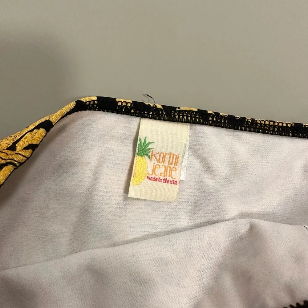 Kortni Jeane swimsuit! Cheetah leopard print high waisted bottoms size small - Image 2