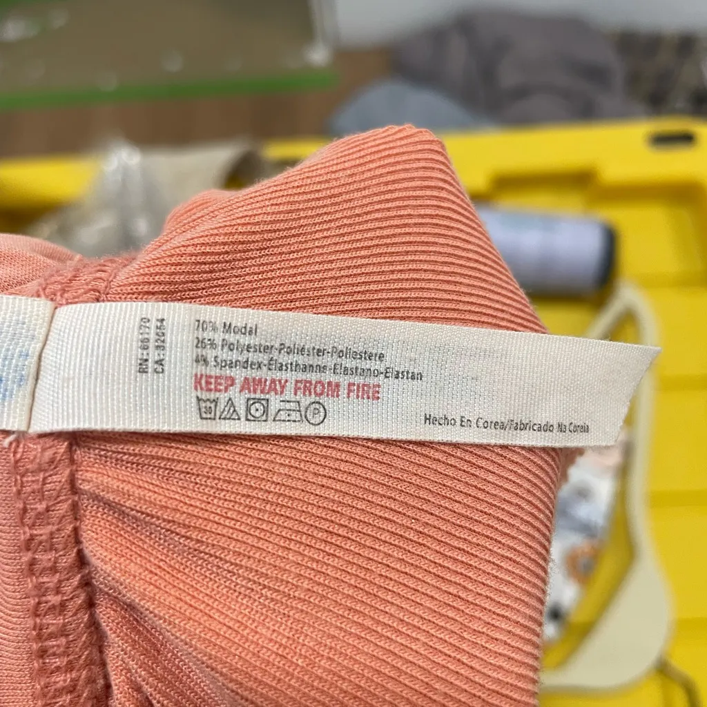 Free People Movement Elegant Peach Halter Jumpsuit sz Medium Pink - Image 5