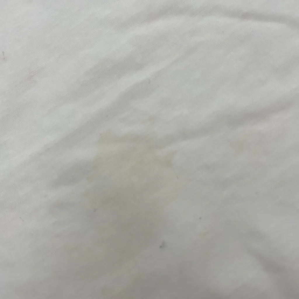 Vintage Handkerchief Embroidered Coffee Bean Orange Variegated Crocheted Edge White - Image 8