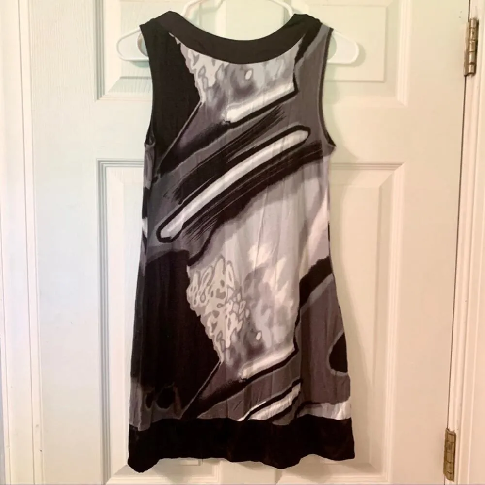Express Black & White Marble Print Dress Size Small - Image 13