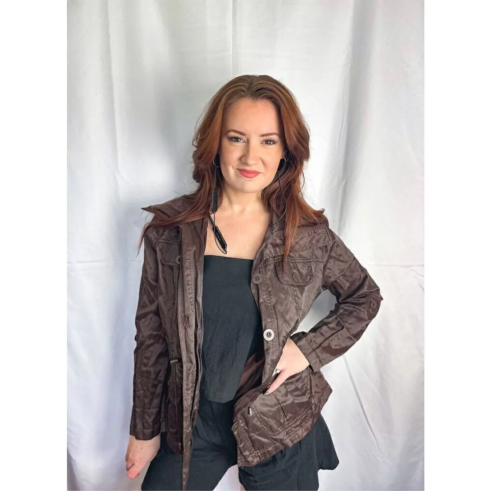 Ruby Red brown lightweight jacket Size 12 - Image 9